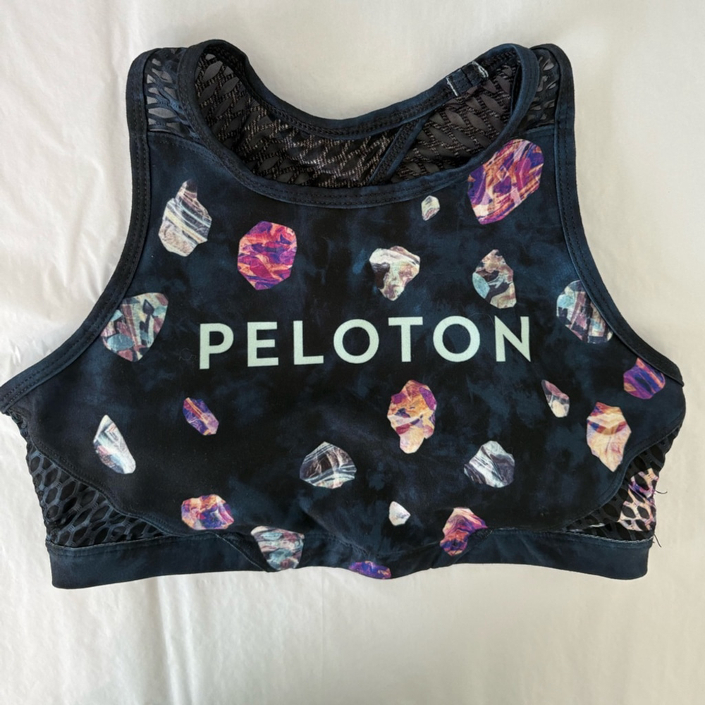 Wear It To Heart x Peloton Asteroid High Neck Bra Sz S Blue EUC - Picture 3 of 6